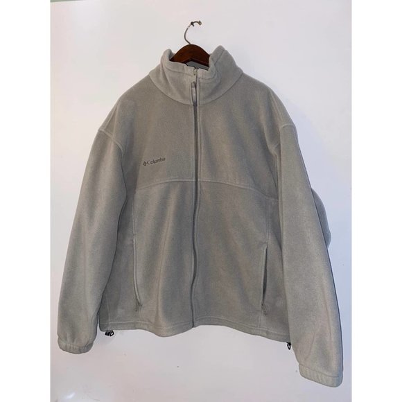 Columbia Tan Fleece Zip Up Men's XL With Zip Pockets - Picture 1 of 6